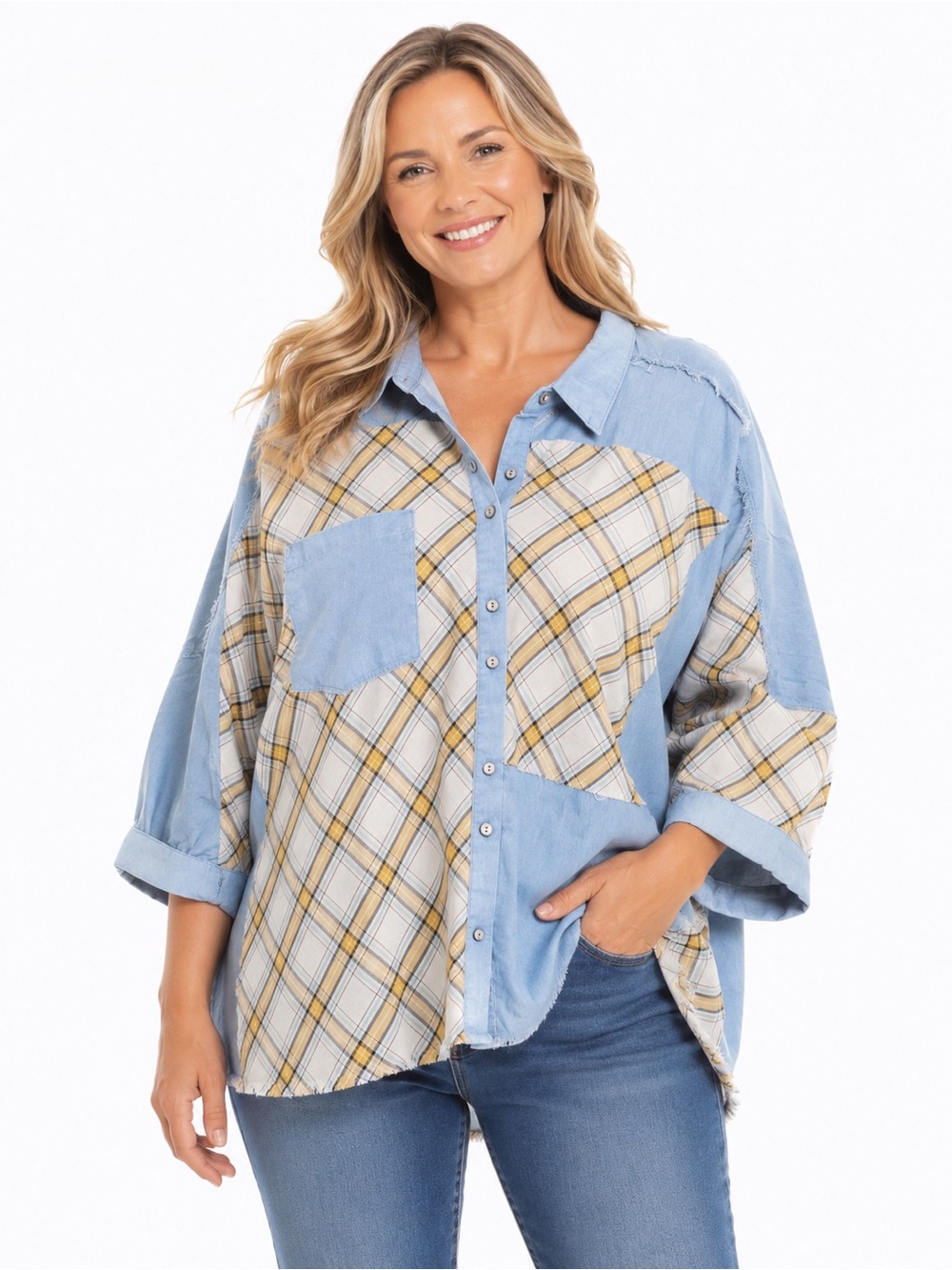 POL Light Blue Button-Up Shirt